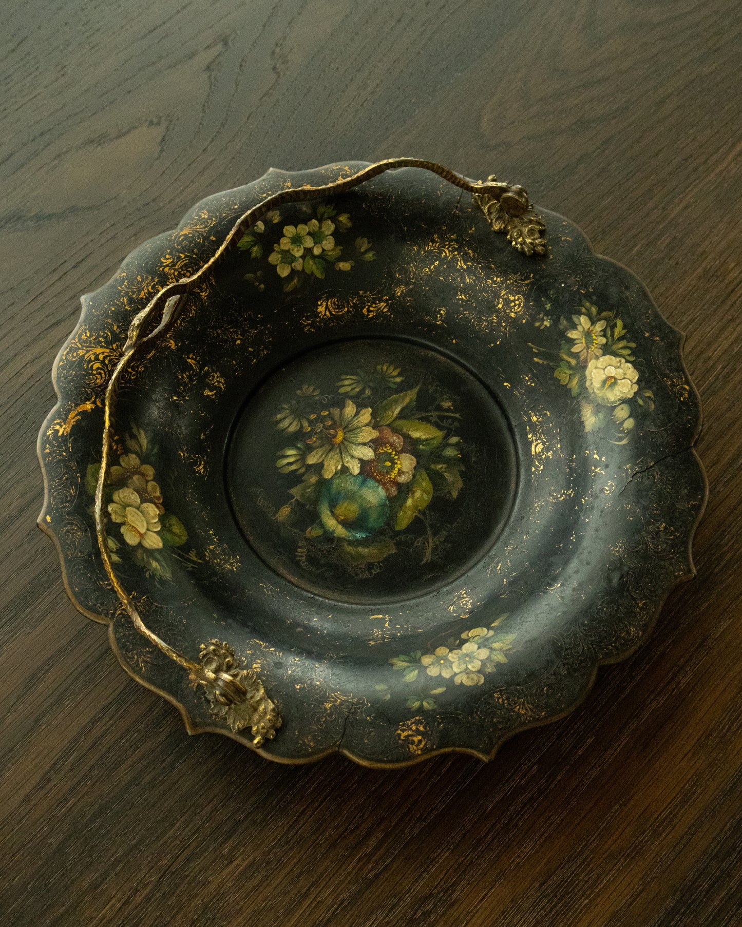 Victorian Papier-Mâché Cake Basket