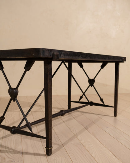1940s French Wrought Iron Coffee Table in the Style of André Arbus