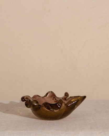 Barovier & Toso Murano Ruffled Glass Bowl