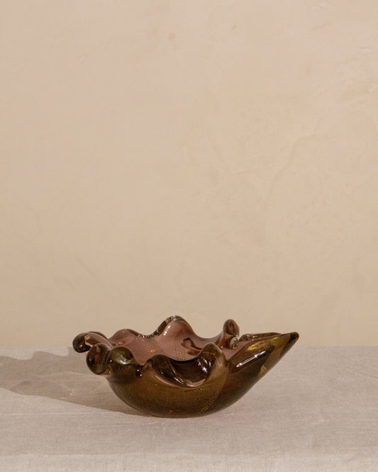 Barovier & Toso Murano Ruffled Glass Bowl