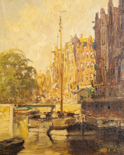 Canal Scene by Hendrik Ten Hoven
