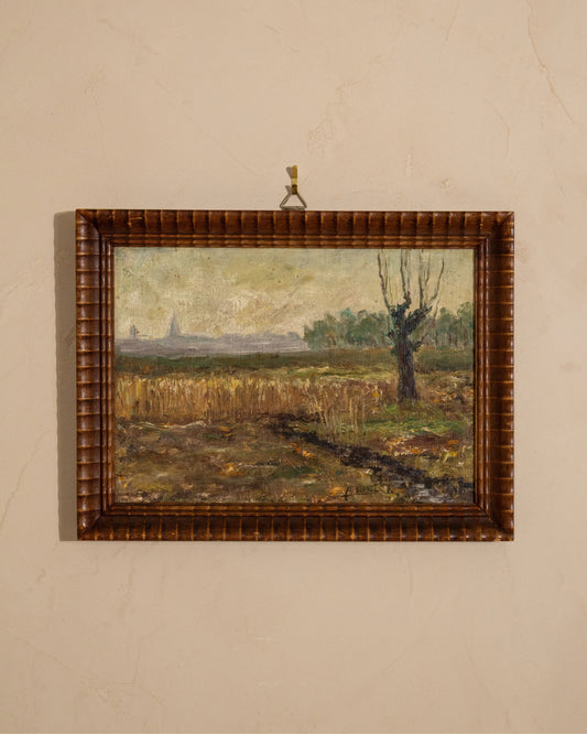 Vintage Impressionist Landscape Painting