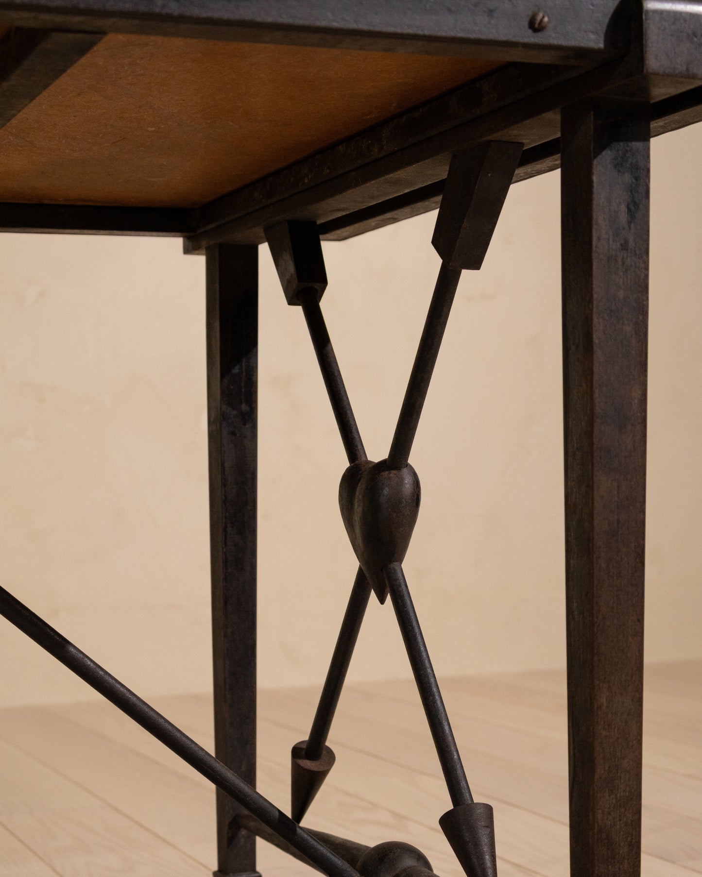 1940s French Wrought Iron Coffee Table in the Style of André Arbus