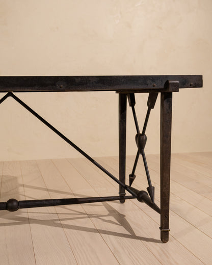1940s French Wrought Iron Coffee Table in the Style of André Arbus