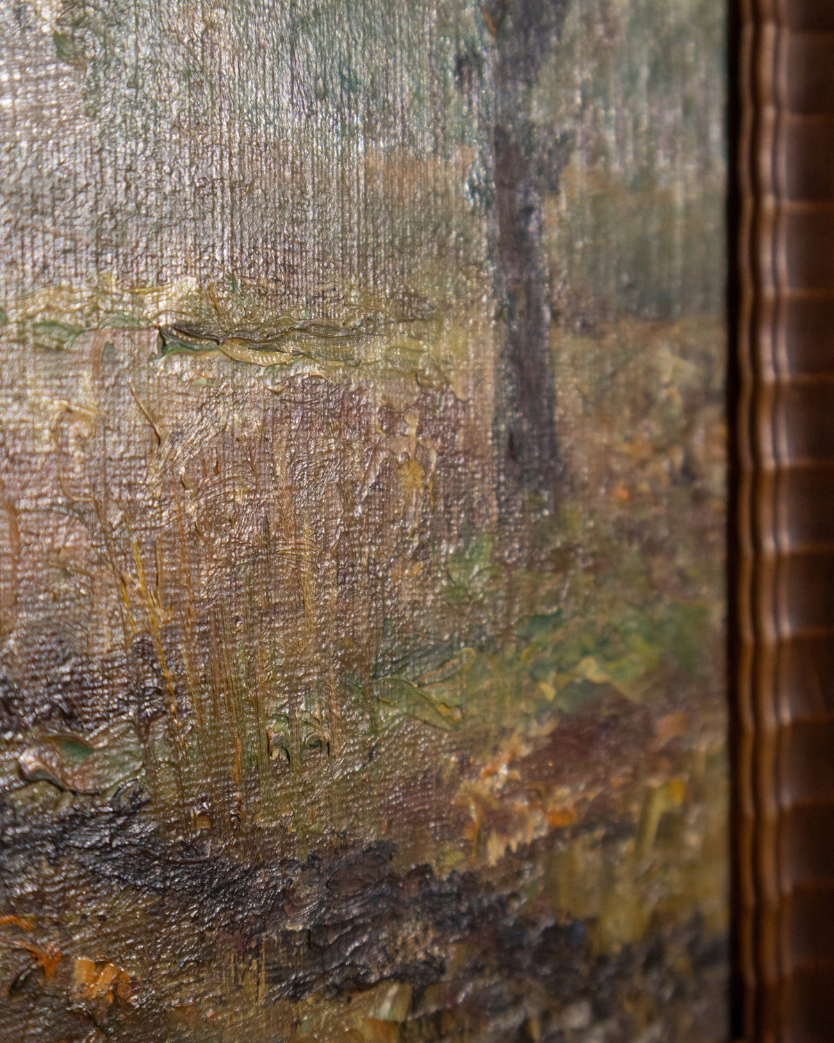 Vintage Impressionist Landscape Painting