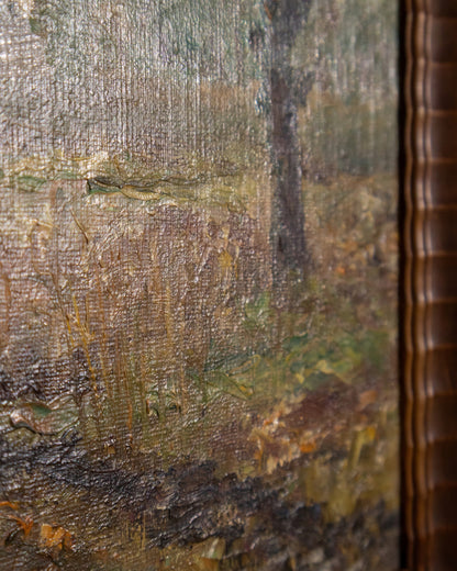 Vintage Impressionist Landscape Painting