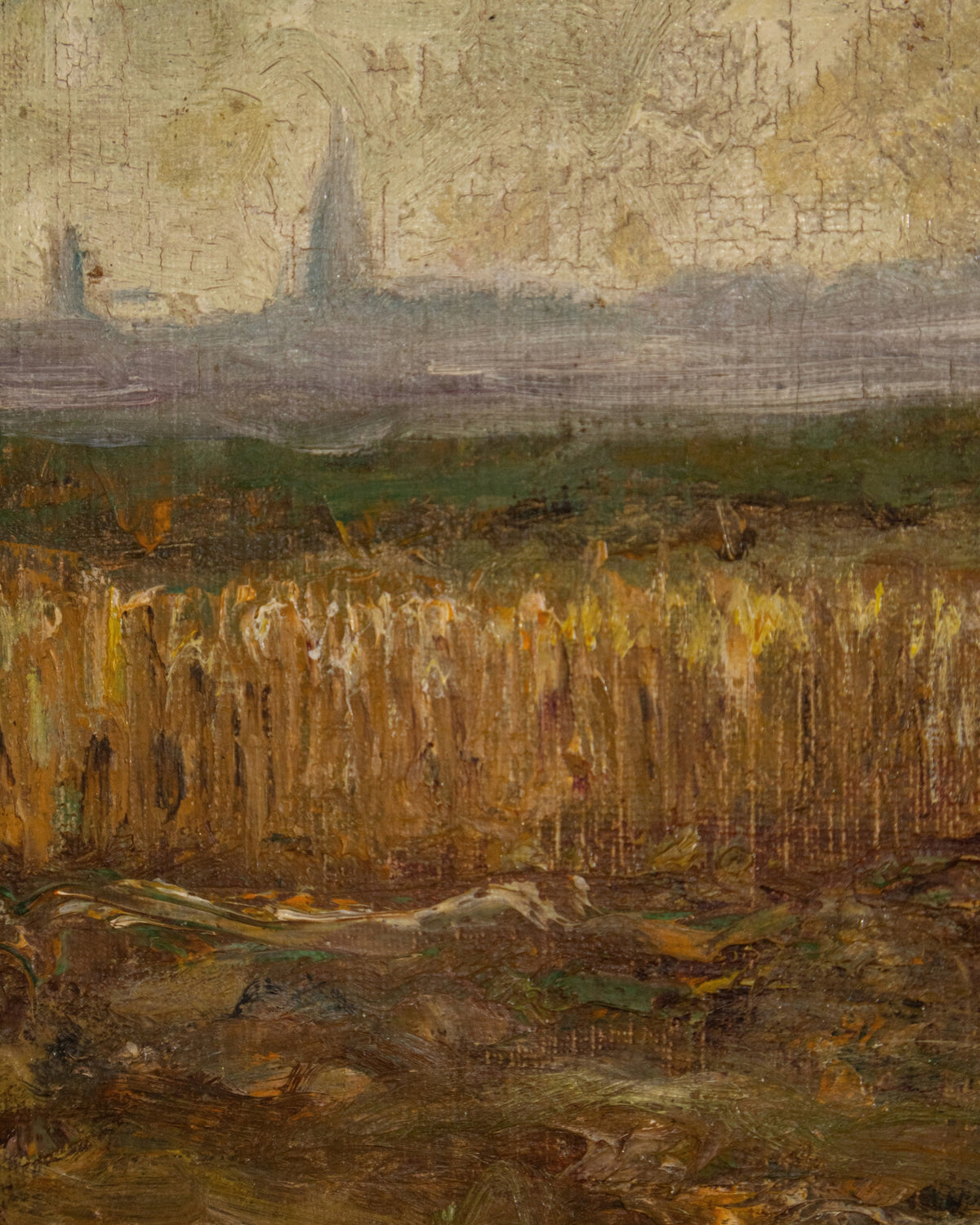 Vintage Impressionist Landscape Painting
