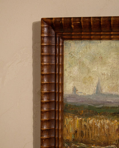 Vintage Impressionist Landscape Painting