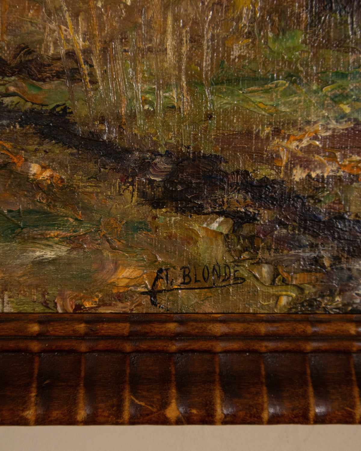 Vintage Impressionist Landscape Painting