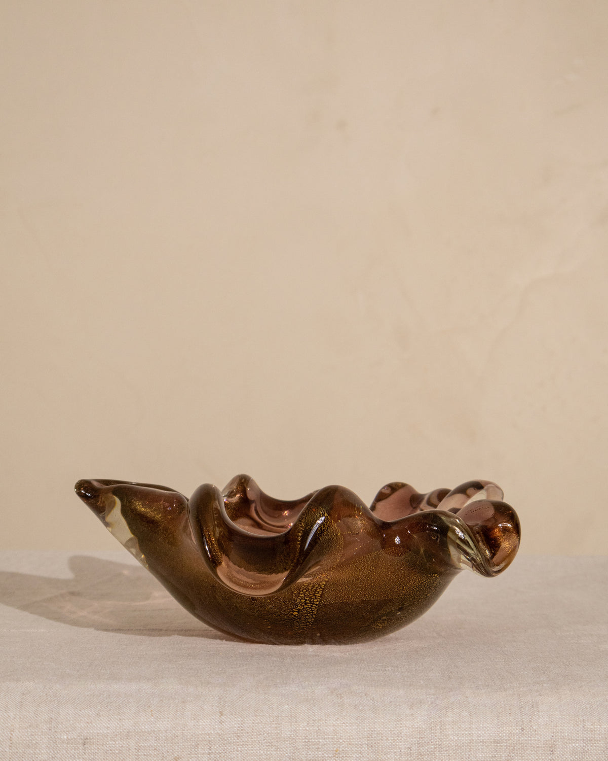 Barovier & Toso Murano Ruffled Glass Bowl
