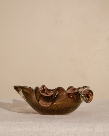Barovier & Toso Murano Ruffled Glass Bowl
