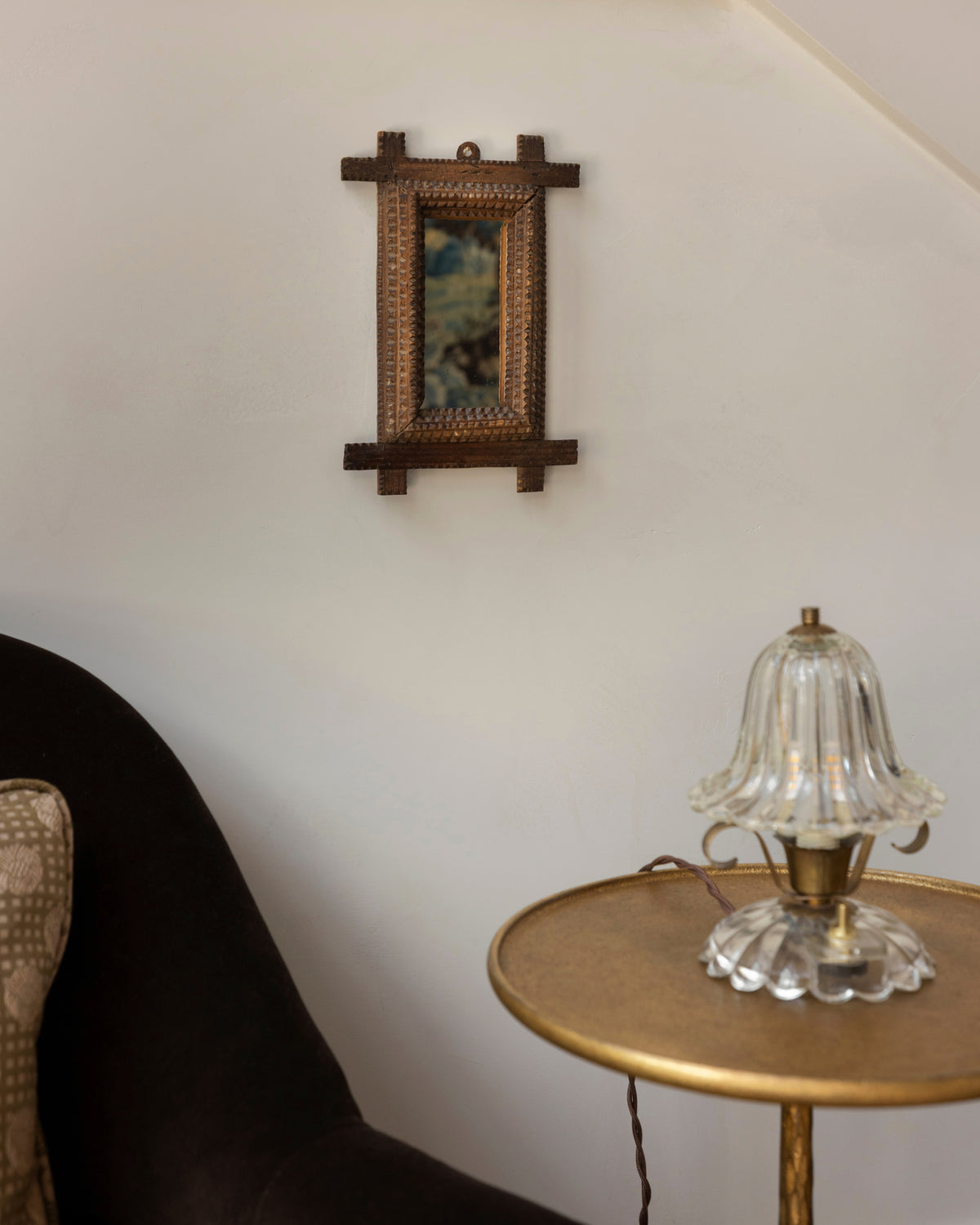 Antique Tramp Art Mirror