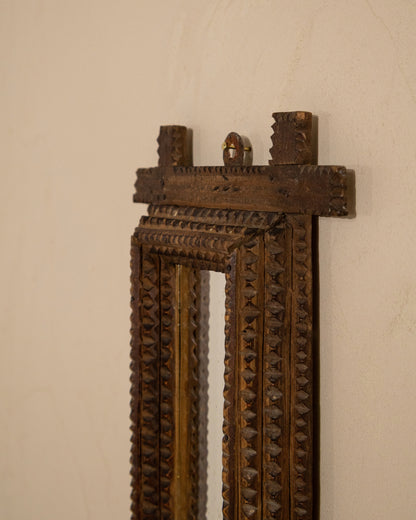 Antique Tramp Art Mirror