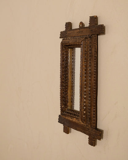 Antique Tramp Art Mirror