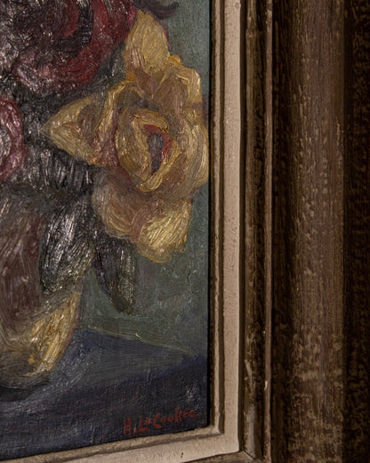 Vintage French Floral Still Life Painting
