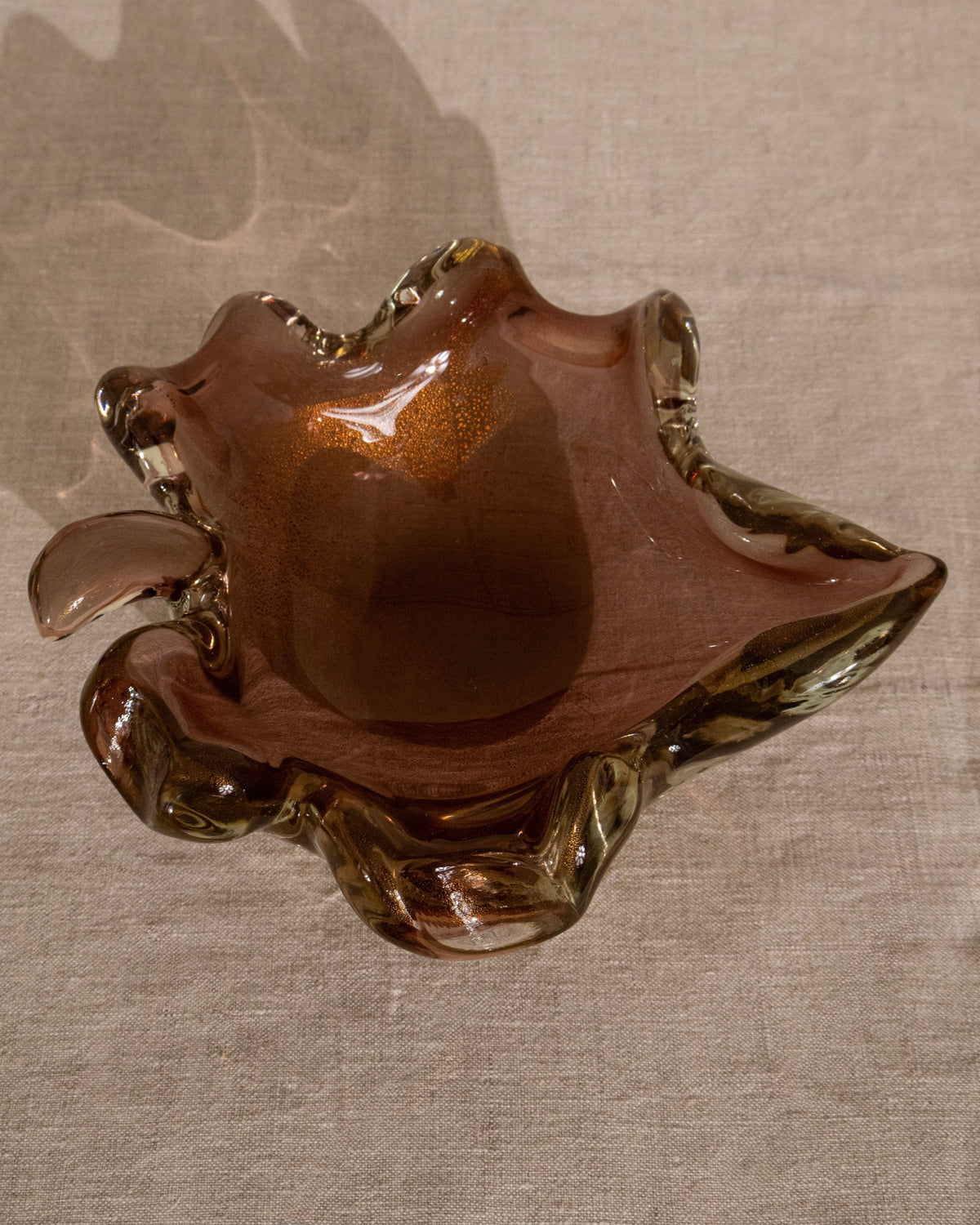 Barovier & Toso Murano Ruffled Glass Bowl