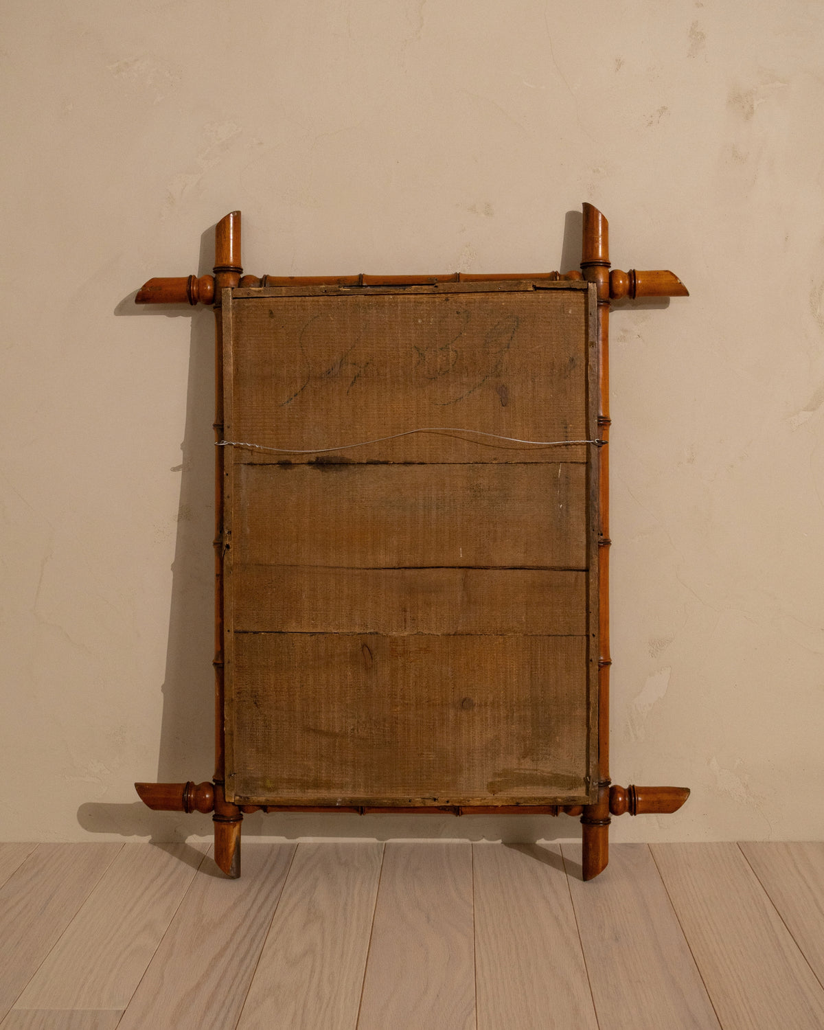 Antique Faux Bamboo Mirror, Circa 1900