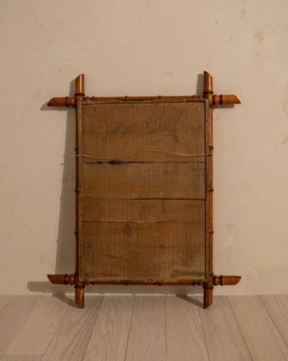 Antique Faux Bamboo Mirror, Circa 1900