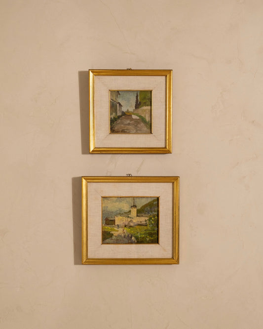 Pair of Vintage Landscape Paintings