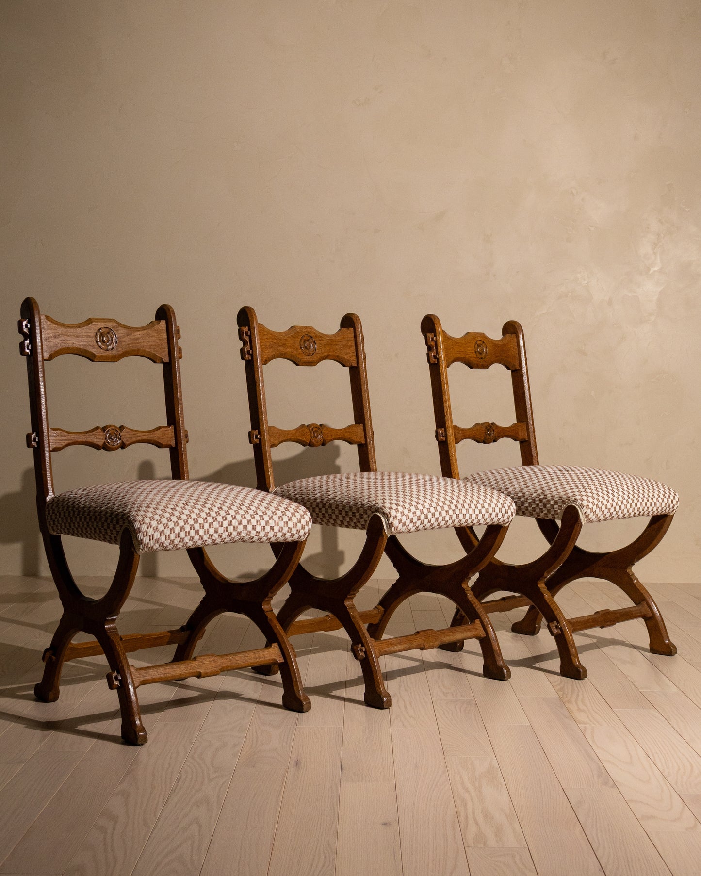 Set of Six Pugin–Style Dining Chairs