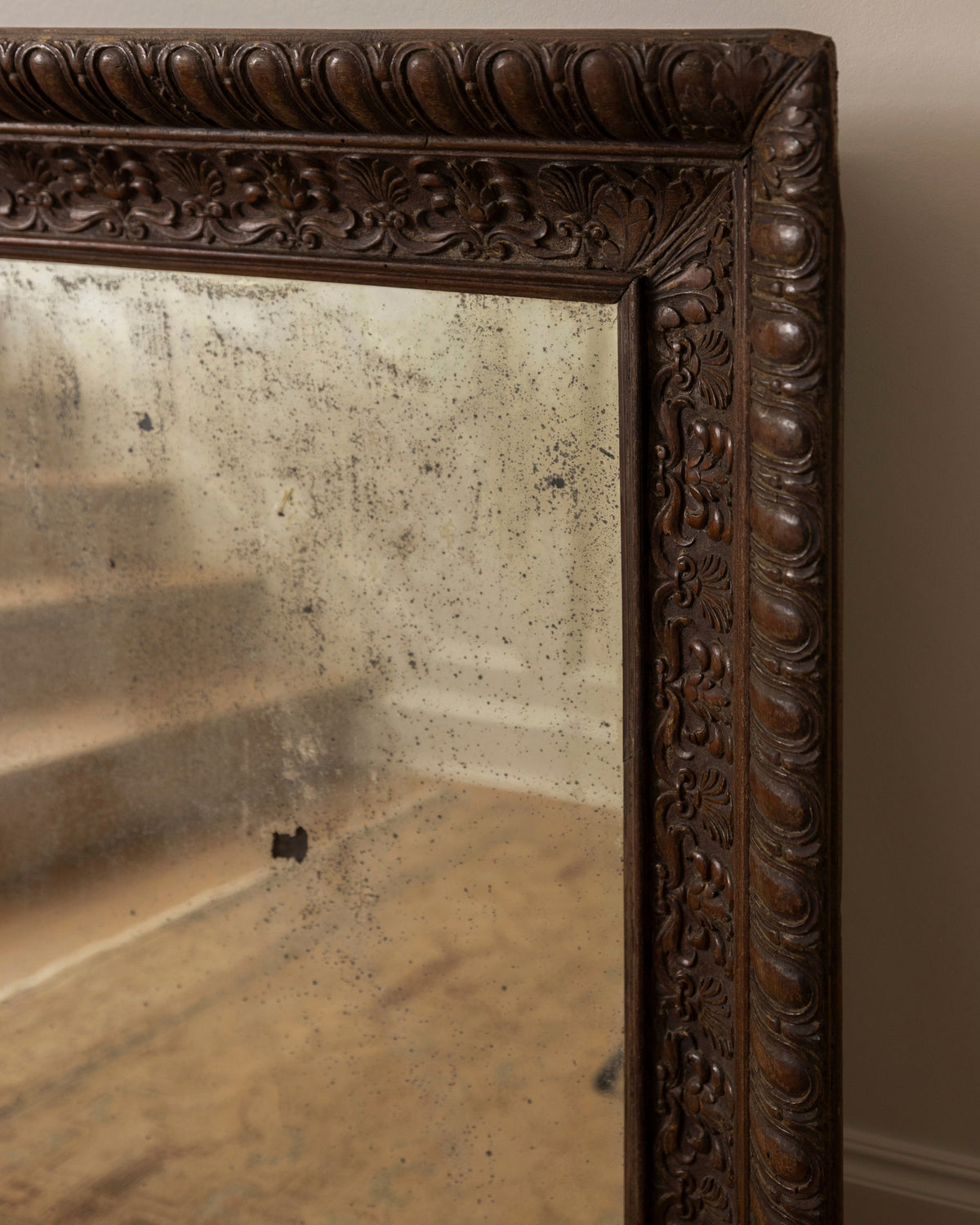 18th Century Italian Carved Wood Mirror