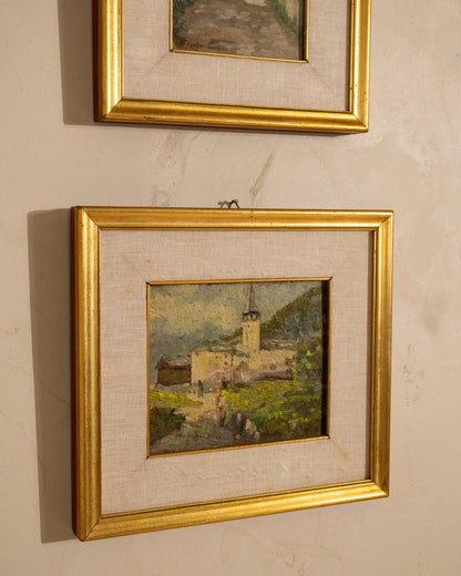 Pair of Vintage Landscape Paintings