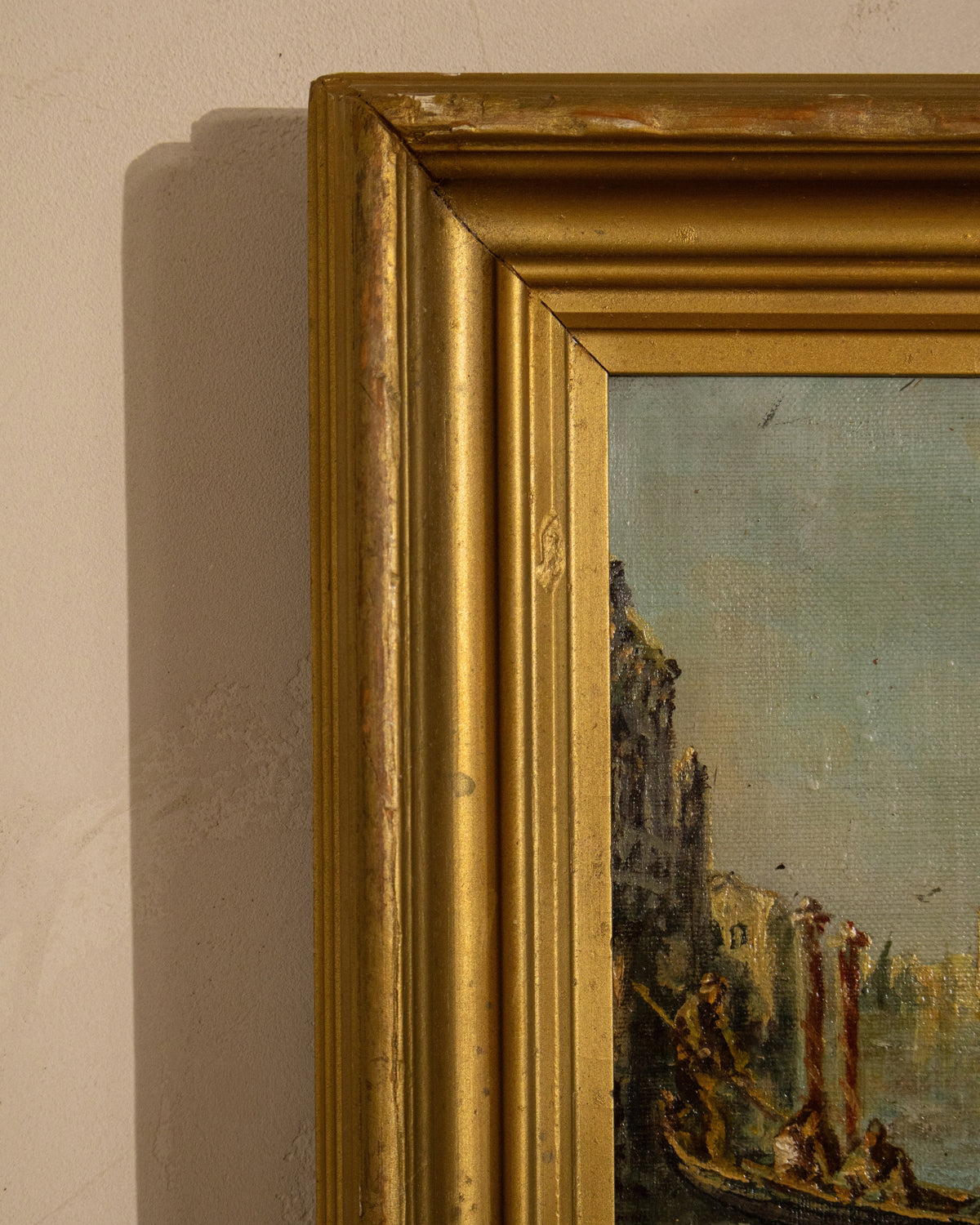 Antique Venetian Oil on Canvas, Signed R. Dabois