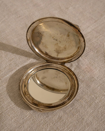 Vintage Italian 800 Silver Engraved Compact