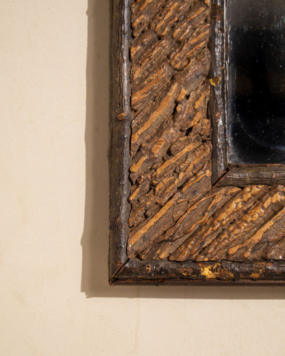 19th Century French Folk Art Twig Mirror