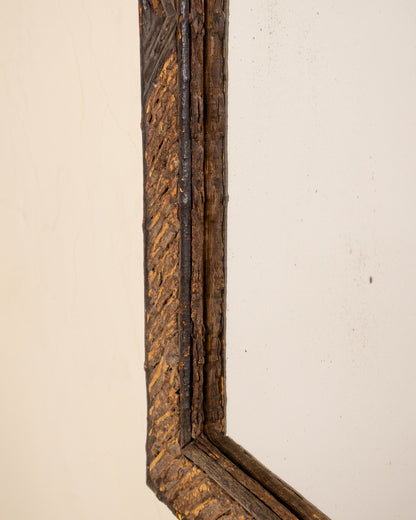 19th Century French Folk Art Twig Mirror