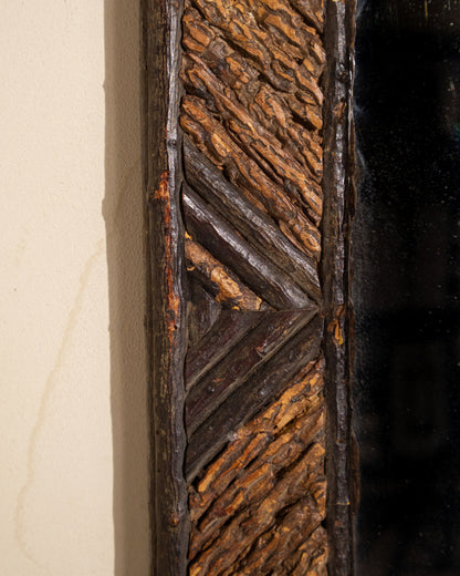 19th Century French Folk Art Twig Mirror