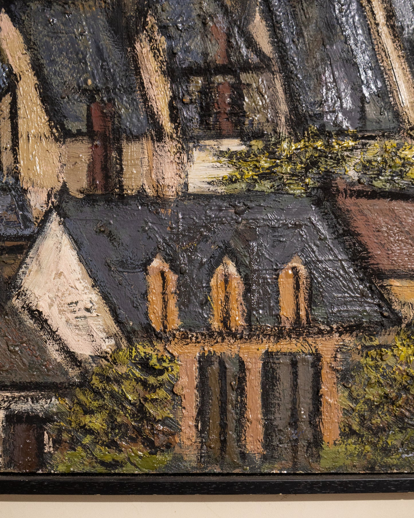 Mid Century French Landscape Oil on Board