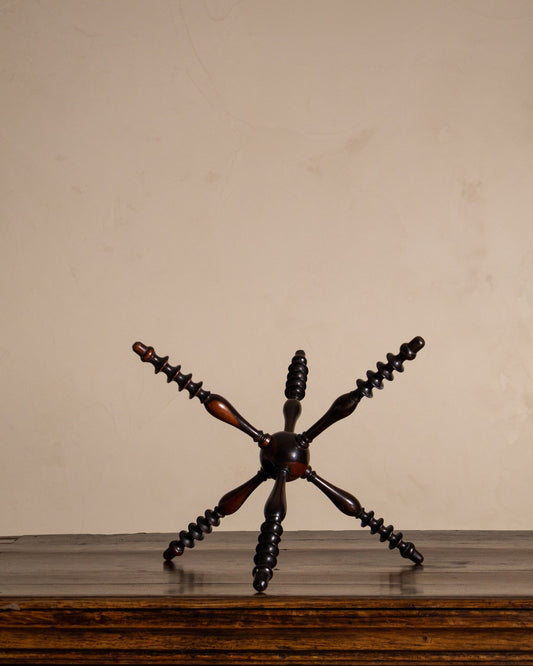 19th Century Turned Lignum Wood Cat Stand