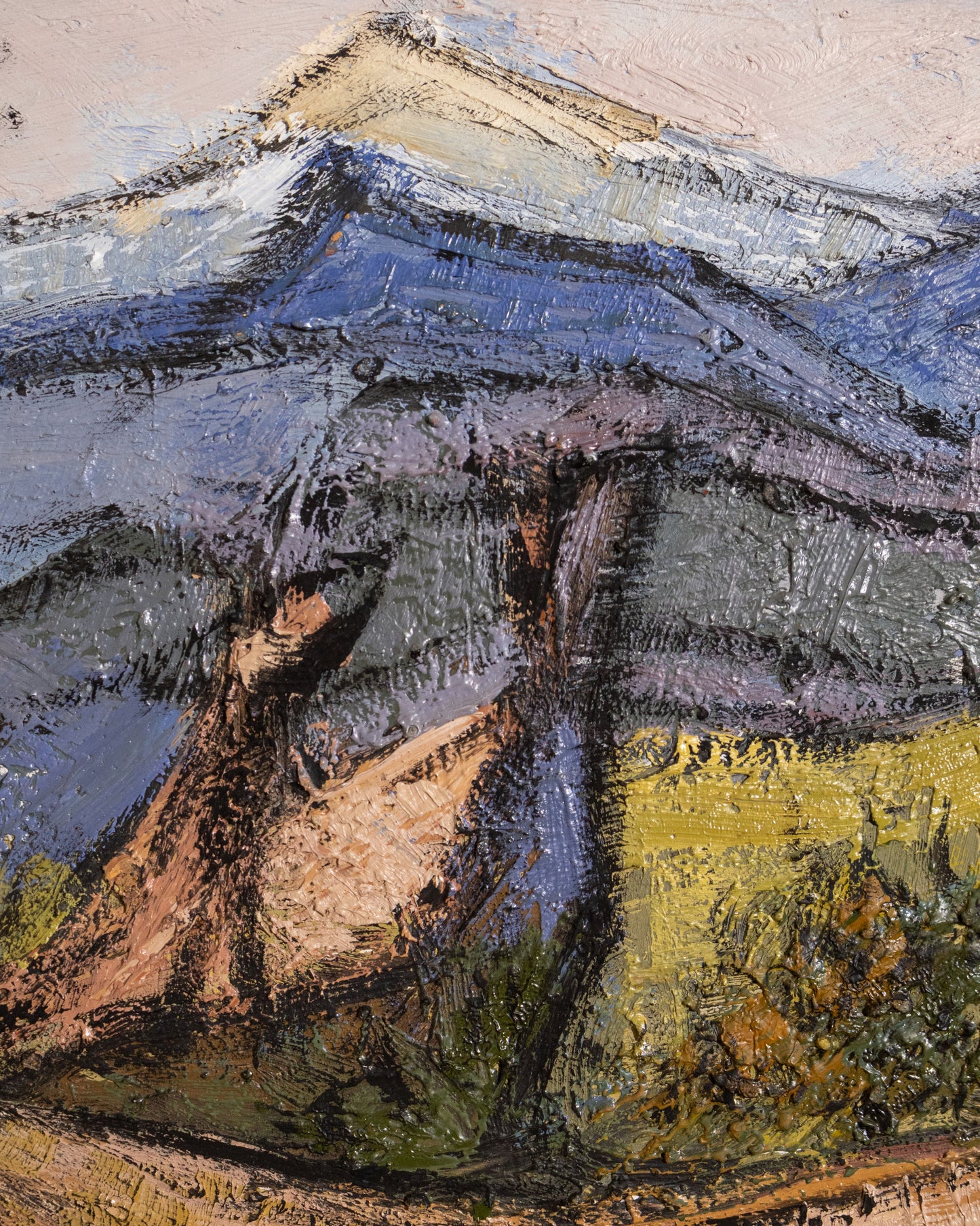 Mid Century French Landscape Oil on Board