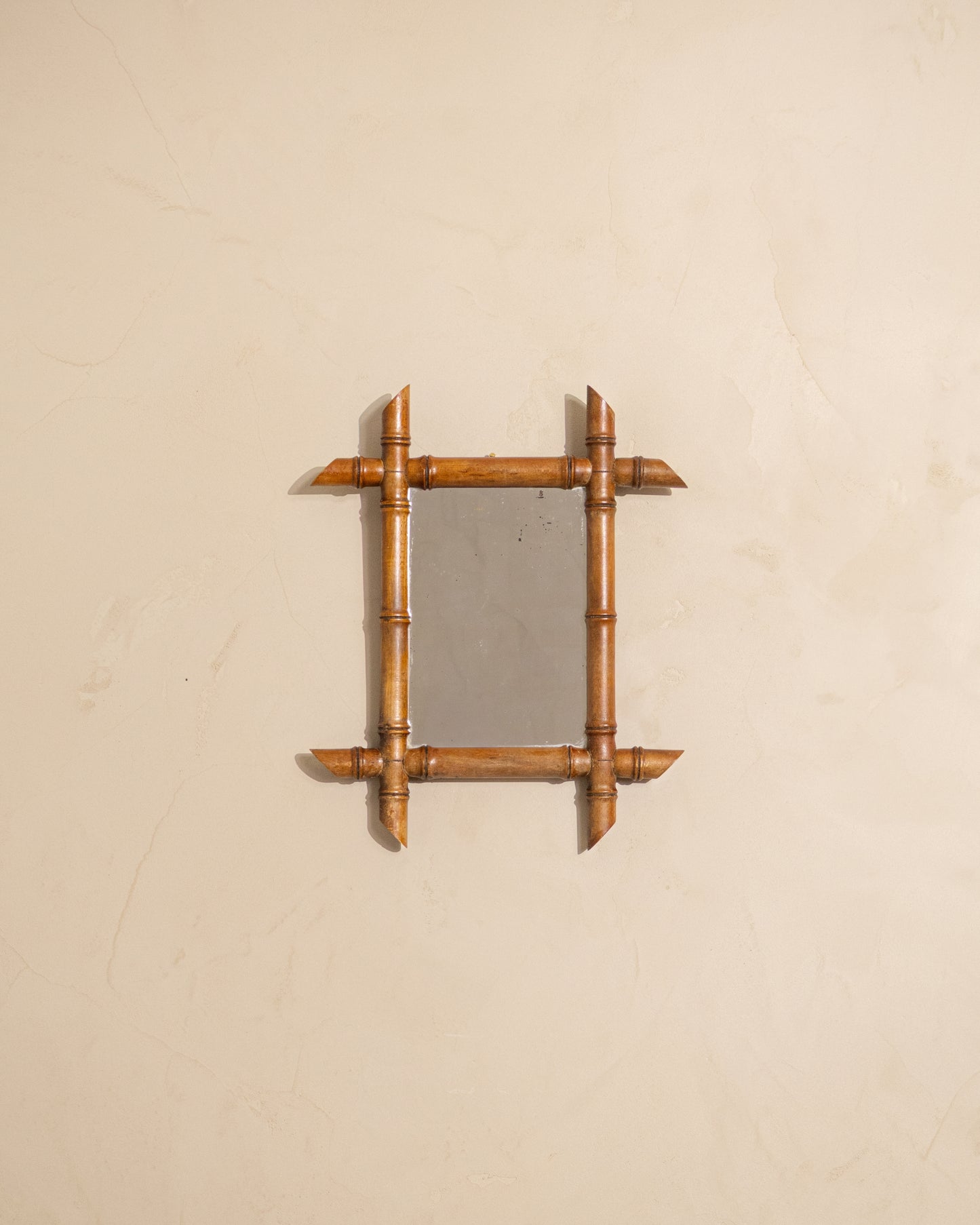 19th Century French Bamboo Mirror