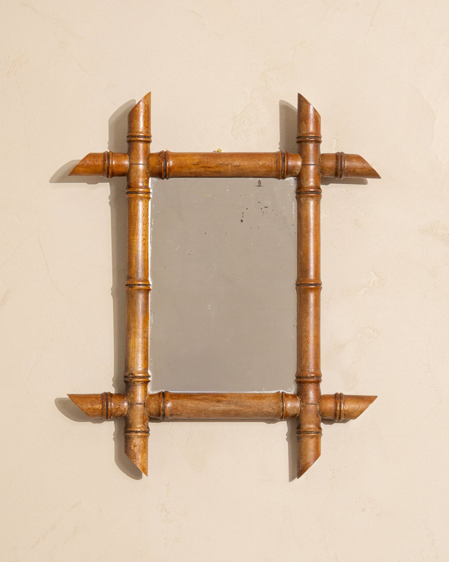 19th Century French Bamboo Mirror