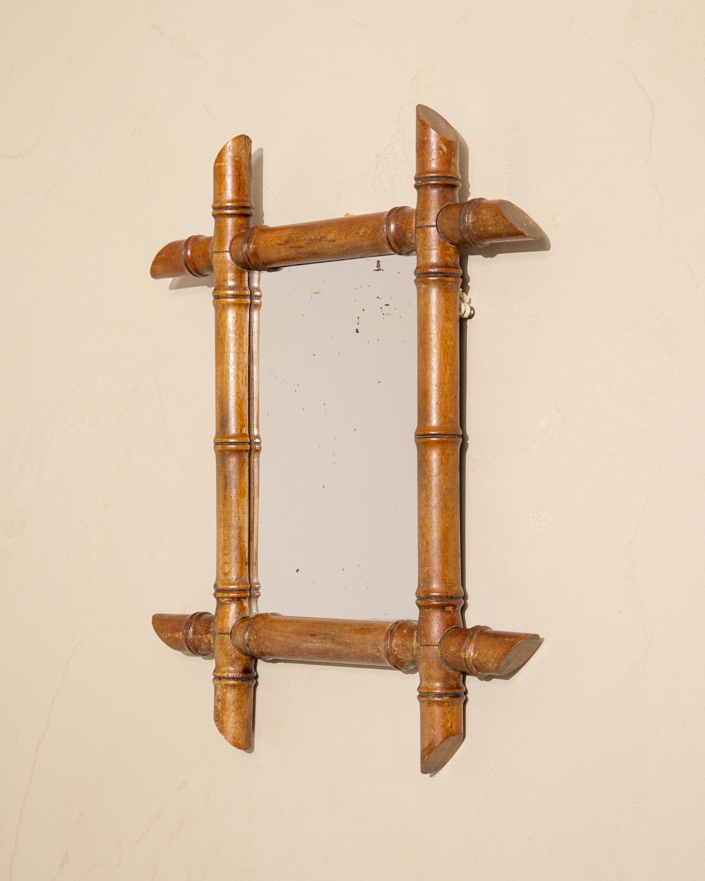 19th Century French Bamboo Mirror