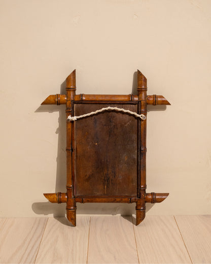 19th Century French Bamboo Mirror