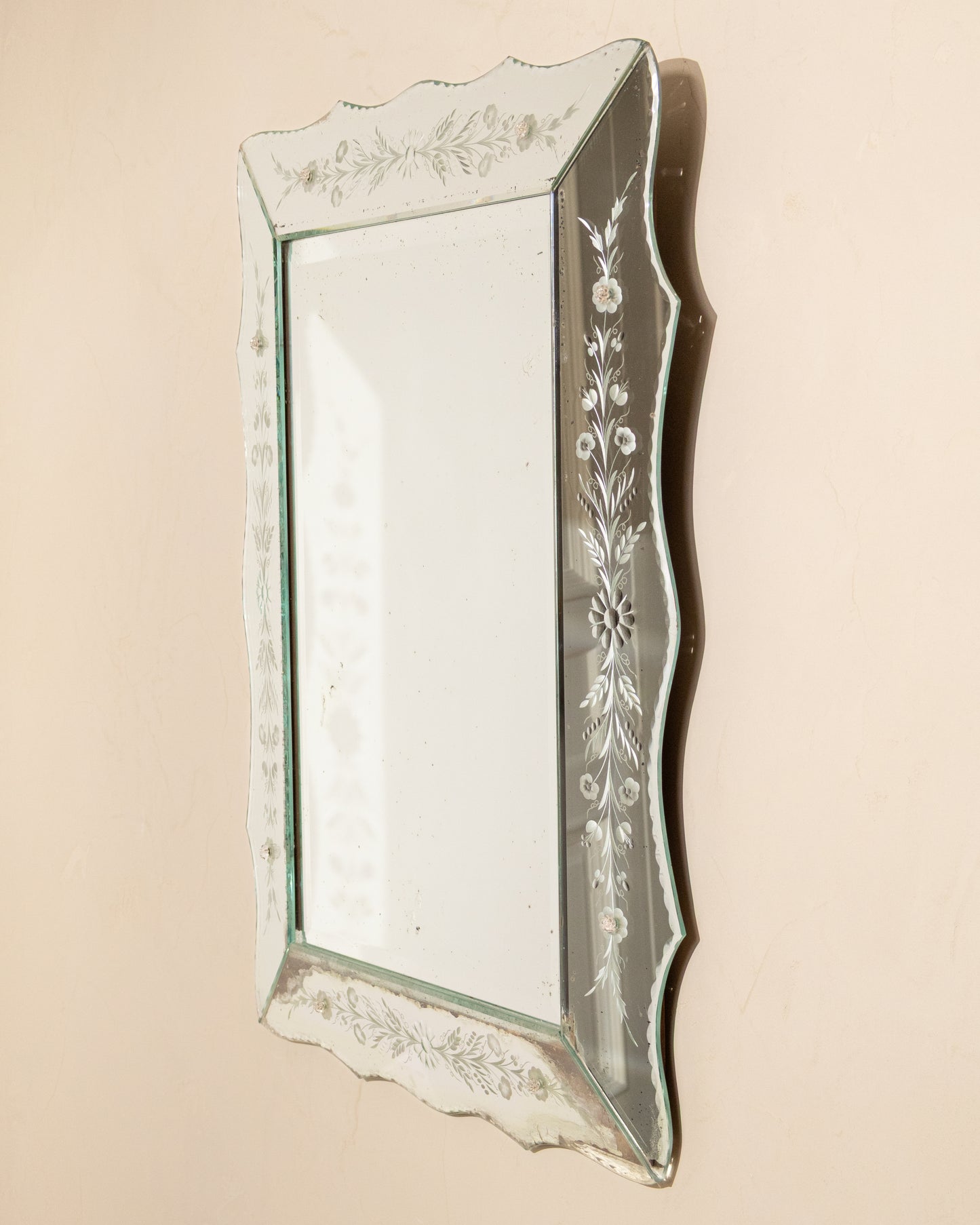 1950s French Venetian Style Mirror