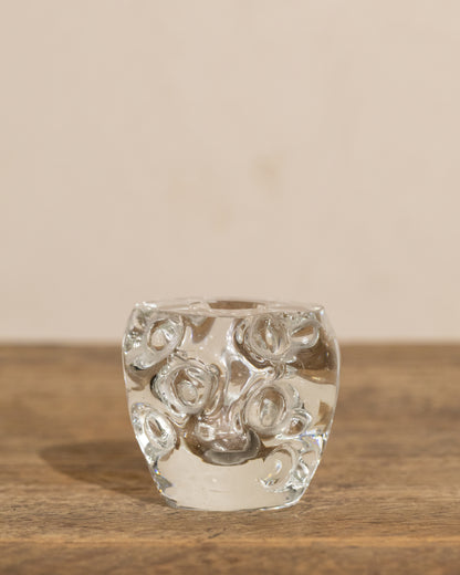 Vintage Sculptural Glass Taper Holder