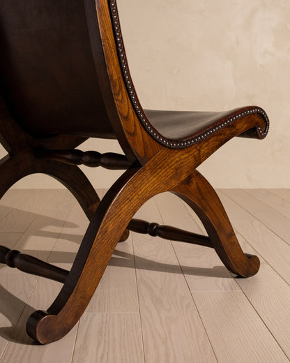 Pair of 20th Century Spanish Leather Chairs