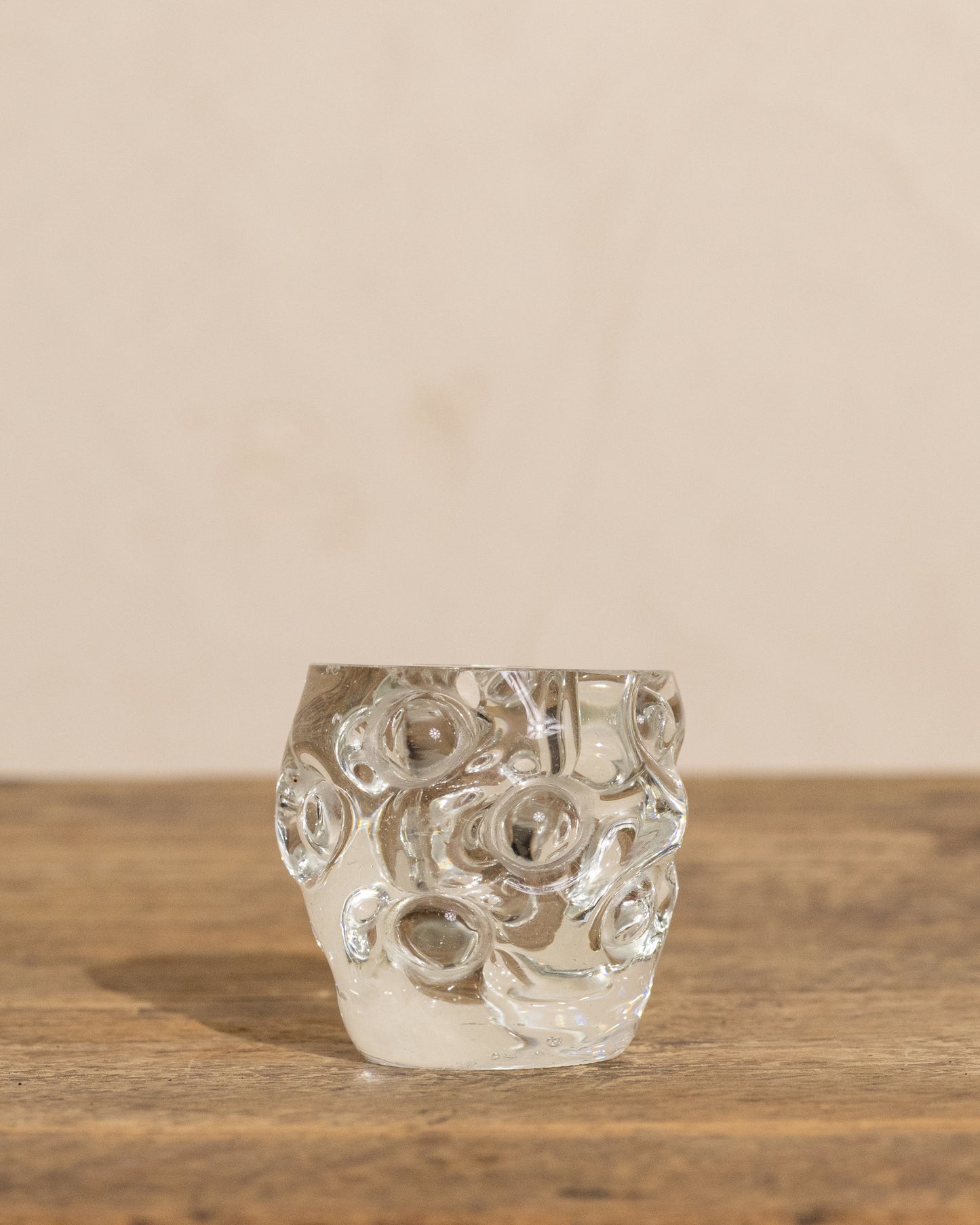 Vintage Sculptural Glass Taper Holder