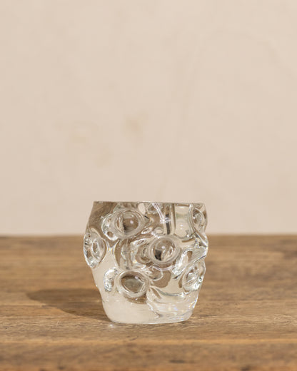 Vintage Sculptural Glass Taper Holder