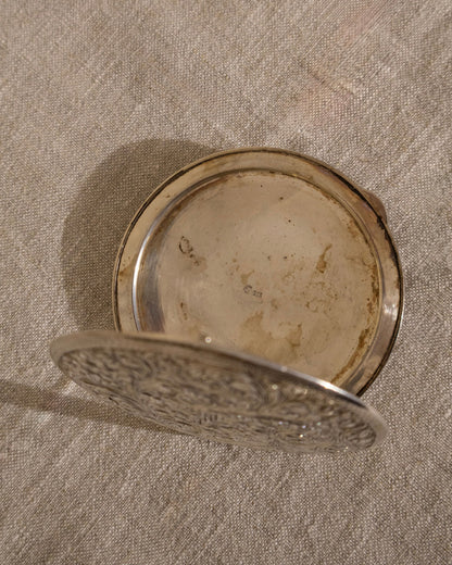 Vintage Italian 800 Silver Engraved Compact