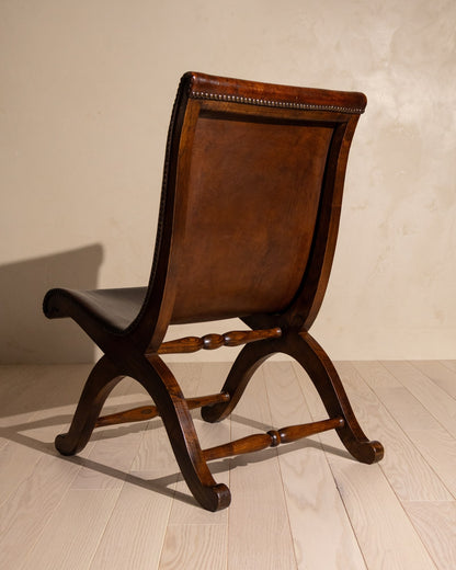 Pair of 20th Century Spanish Leather Chairs