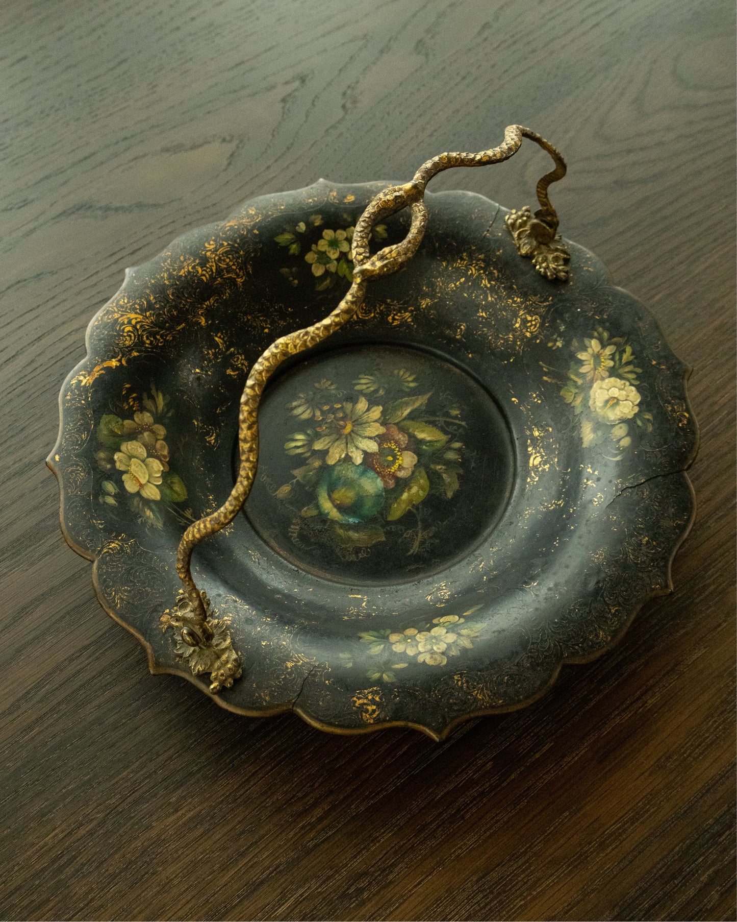 Victorian Papier-Mâché Cake Basket