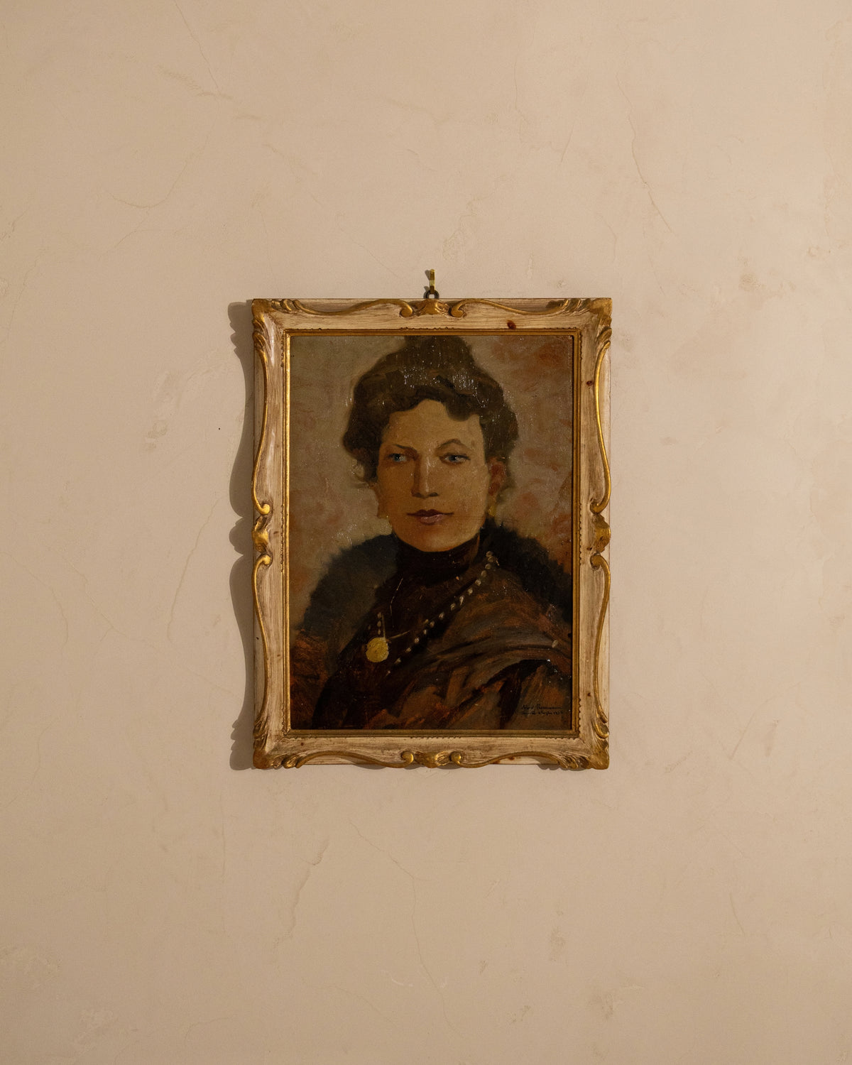 1926 Italian Portrait of a Woman, Signed