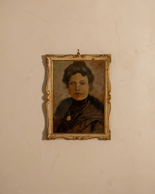 1926 Italian Portrait of a Woman, Signed