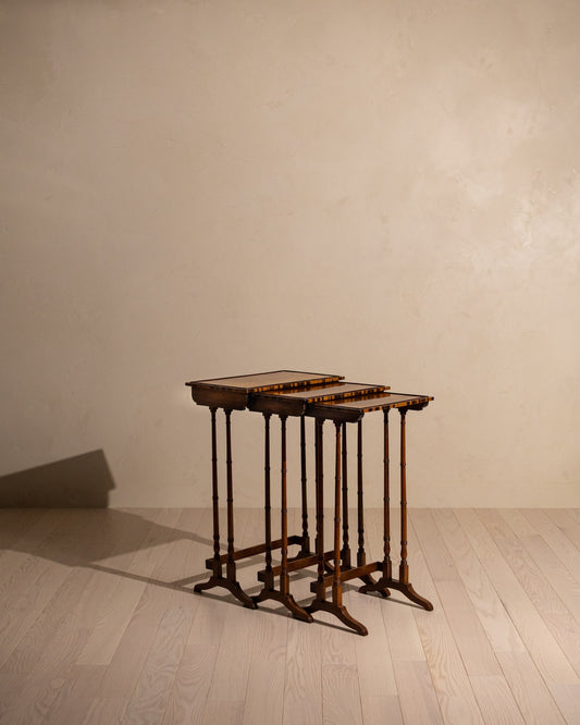 Nest of Three Regency Rosewood Tables