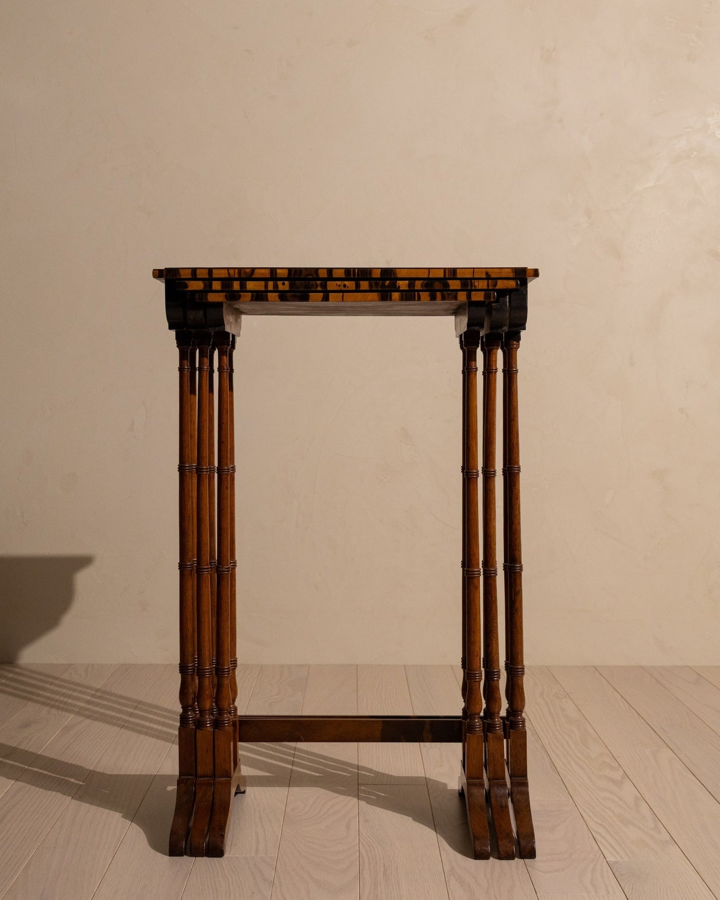 Nest of Three Regency Rosewood Tables